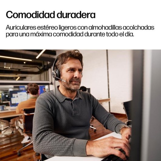 Auricolari Poly Mission 820 con cavo USB-C, cancellazione attiva del rumore, ufficio, nero