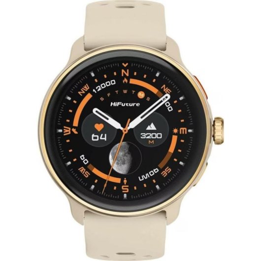 HiFuture VELA Latte Bluetooth GPS NFC 1,43" Beige Correa Única IP68