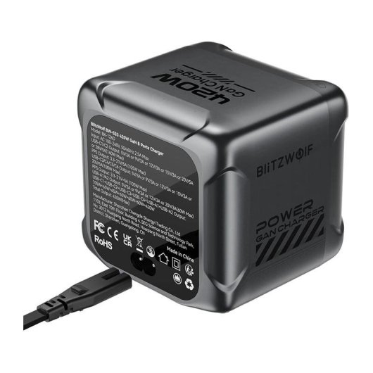 Caricatore Blitzwolf BW-S33 420W 8 Porte GaN