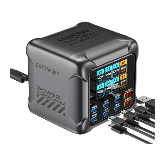 Caricatore Blitzwolf BW-S33 420W 8 Porte GaN