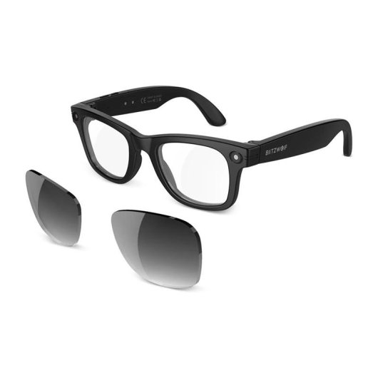 BlitzWolf BW-AG1 Pro Gafas Inteligentes Cámara Integrada IA Traductor Fotocromáticas Negras
