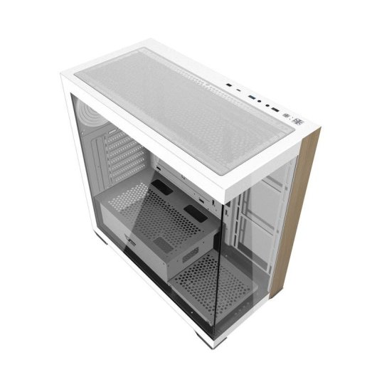 Boîtier PC Darkflash DS900W Blanc Sans Ventilateurs Tour Moyenne