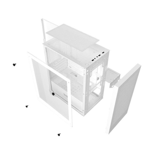 Caja PC Darkflash M305 Mini Tower Micro-ATX Sin Ventiladores Blanco