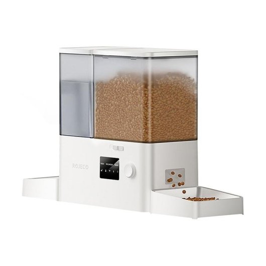 Dispensador de Comida y Agua para Mascotas Rojeco 2 en 1 WiFi Blanco