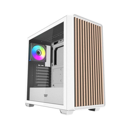 Boîtier PC Darkflash DS900WD ATX Blanc + 4 Ventilateurs