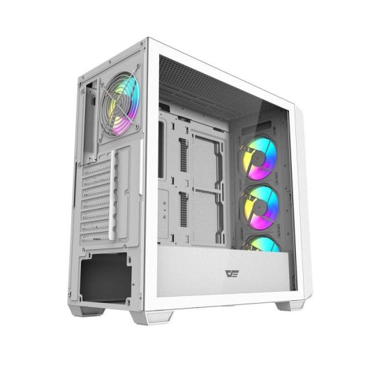 Boîtier PC Darkflash DS900WD ATX Blanc + 4 Ventilateurs