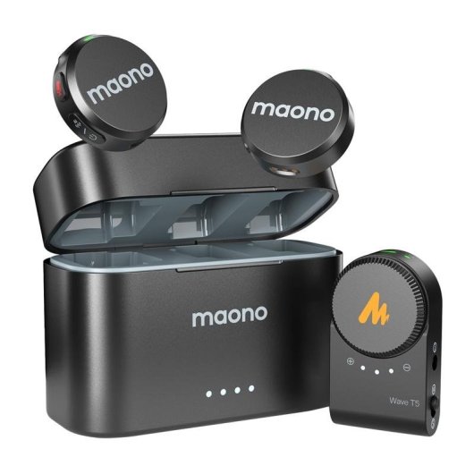 Microfone Maono WM650 A2 sem fios omnidirecional com redução de ruído