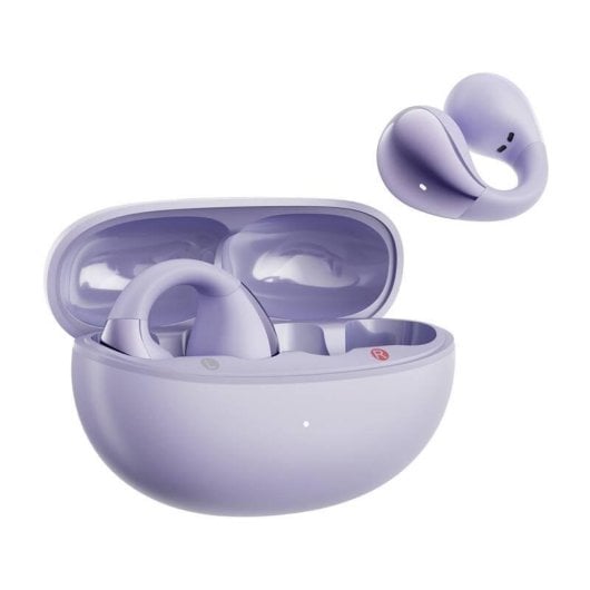 Auriculares QCY Crossky Clip C30 Bluetooth 5.4 sem fios para desporto roxo