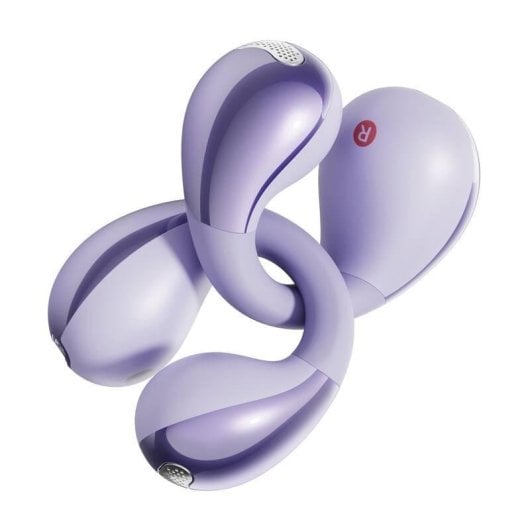 Auriculares QCY Crossky Clip C30 Bluetooth 5.4 sem fios para desporto roxo