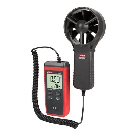 Anemómetro UNI-T UT363S com sensor separado e ecrã LCD retroiluminado