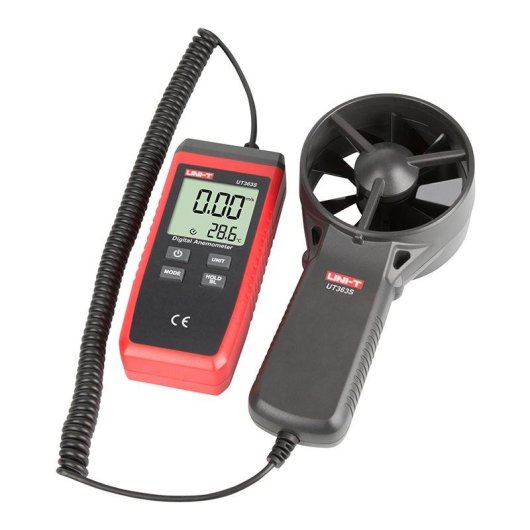 Anemómetro UNI-T UT363S com sensor separado e ecrã LCD retroiluminado