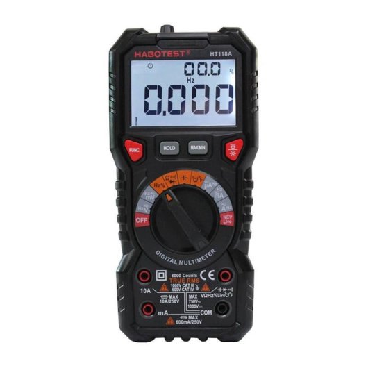 Multimetro Digitale Habotest HT118A True RMS con Torcia e Sensore NCV
