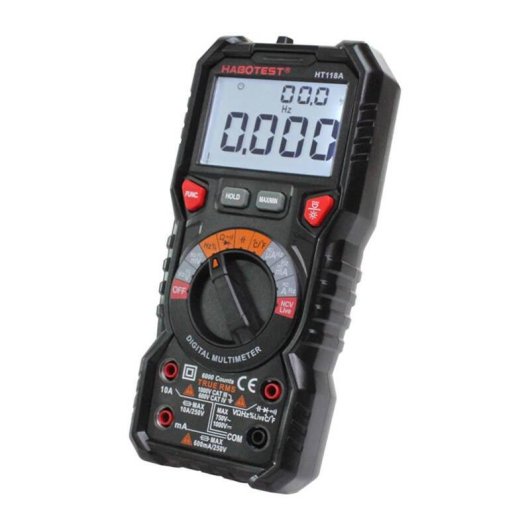 Multimetro Digitale Habotest HT118A True RMS con Torcia e Sensore NCV