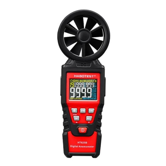 Anémomètre Digital Habotest HT625B USB Mesure Vitesse Vent Air