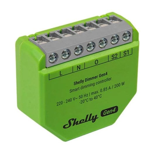 Interruptor inteligente Shelly Dimmer Gen4 Zigbee Wi-Fi Bluetooth Matter