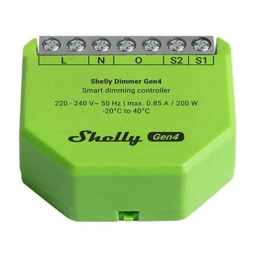 Interruptor inteligente Shelly Dimmer Gen4 Zigbee Wi-Fi Bluetooth Matter
