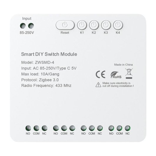 Interrupteur Intelligent Avatto ZWSMD-4 ZigBee 3.0 Contrôle à distance et automatisation