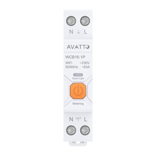 Dispositif de contrôle intelligent Avatto WCB16 fusible Wi-Fi avec mesure d'énergie