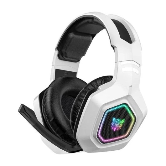 Cuffie ONIKUMA B100 wireless Bluetooth 5.3 con microfono cancellazione rumore RGB bianco