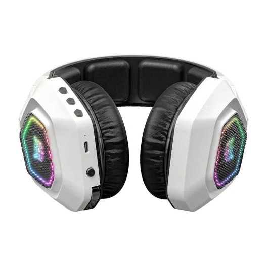 Cuffie ONIKUMA B100 wireless Bluetooth 5.3 con microfono cancellazione rumore RGB bianco