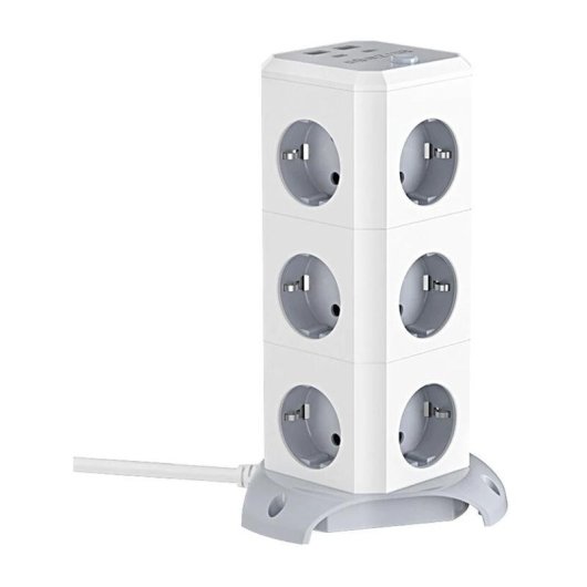 Multiprise BlitzWolf BW-EC3 12 prises USB-A USB-C avec protection et interrupteur