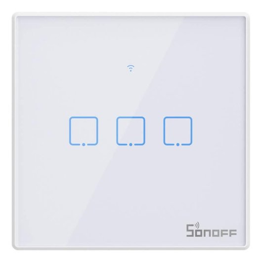 Interruptor inteligente Sonoff T2EU3C-TX WiFi + RF 433 3 canales táctil