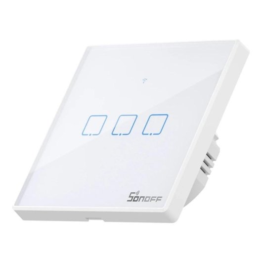 Interruptor inteligente Sonoff T2EU3C-TX WiFi + RF 433 3 canales táctil