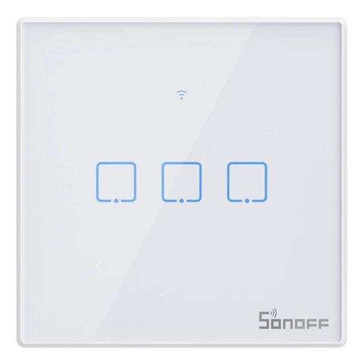 Interruptor inteligente Sonoff T2EU3C-TX WiFi + RF 433 3 canales táctil