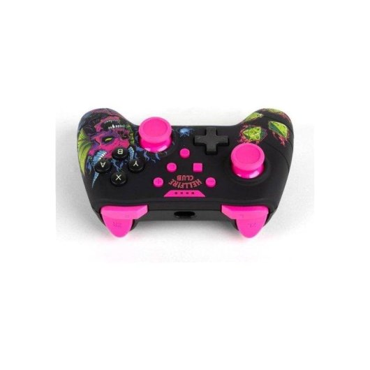 Mando Konix Stranger Things con Cable para Nintendo Switch, Negro y Rosa