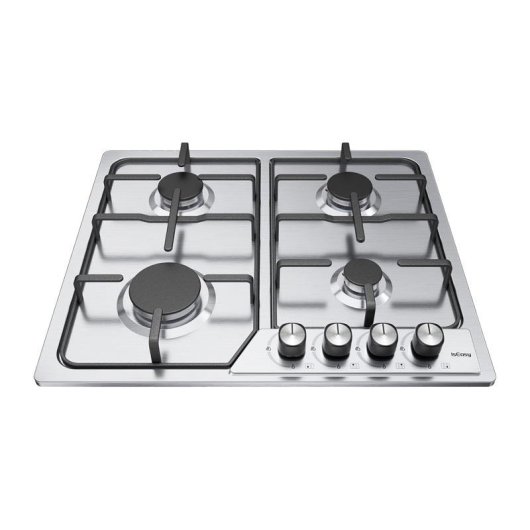 Placa de Cocina de Gas ISEASY MGBG-604C 4 Quemadores 2.7 kW Acero Inoxidable
