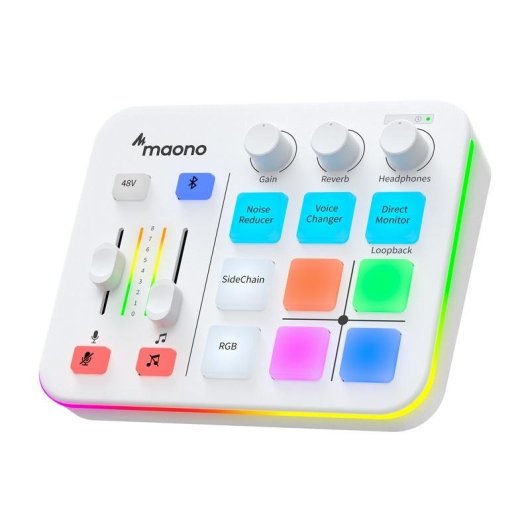 Scheda Audio Maono G1 Neo Bluetooth 4.2 RGB Bianca