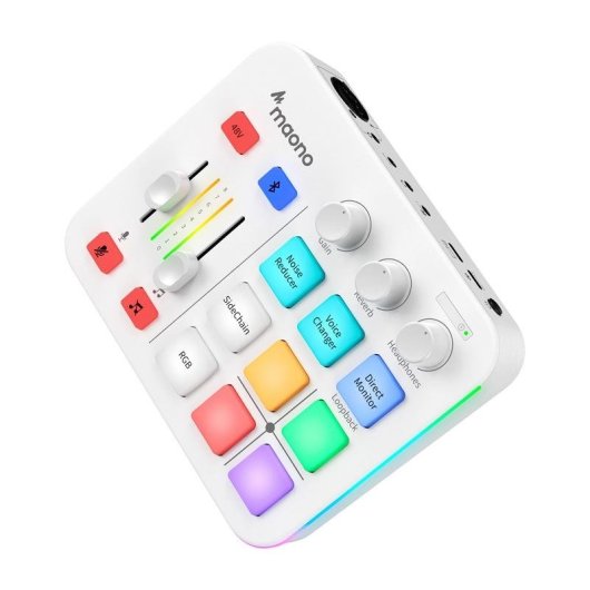 Scheda Audio Maono G1 Neo Bluetooth 4.2 RGB Bianca