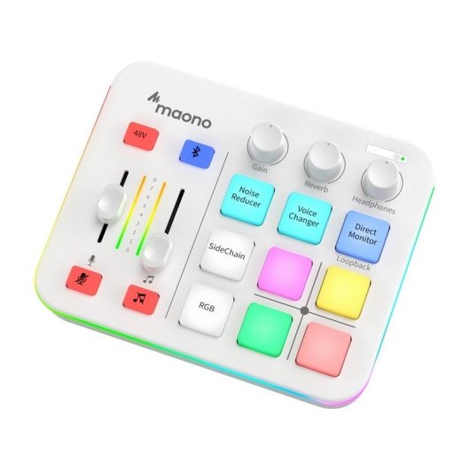 Scheda Audio Maono G1 Neo Bluetooth 4.2 RGB Bianca