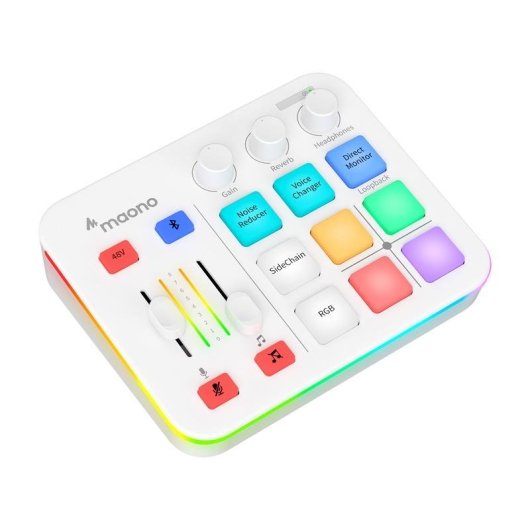 Scheda Audio Maono G1 Neo Bluetooth 4.2 RGB Bianca