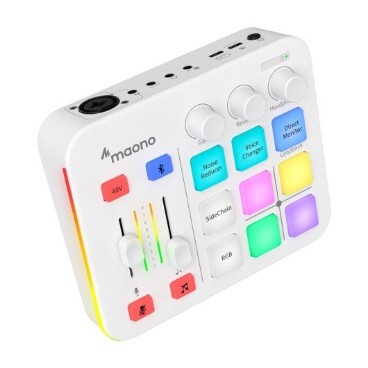 Scheda Audio Maono G1 Neo Bluetooth 4.2 RGB Bianca