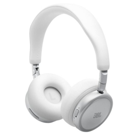 Casque JBL Live 680NC sans fil Bluetooth avec réduction de bruit, micro et blanc