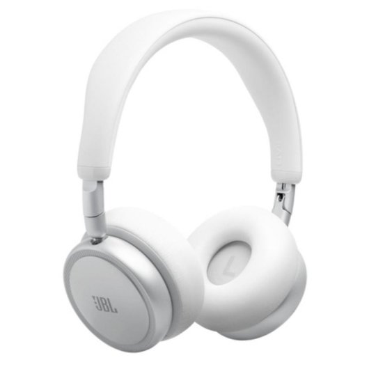 Casque JBL Live 680NC sans fil Bluetooth avec réduction de bruit, micro et blanc