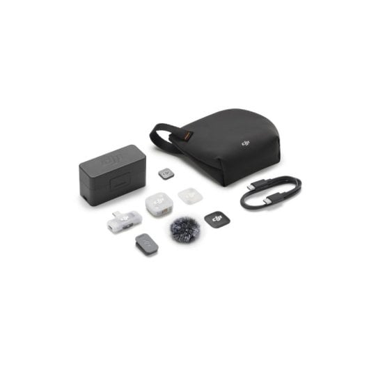 Microfone DJI Mic Mini 2 sem fios omnidirecional com estojo e clip magnético