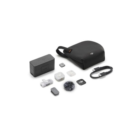 Microfone DJI Mic Mini 2 sem fios omnidirecional com estojo e clip magnético