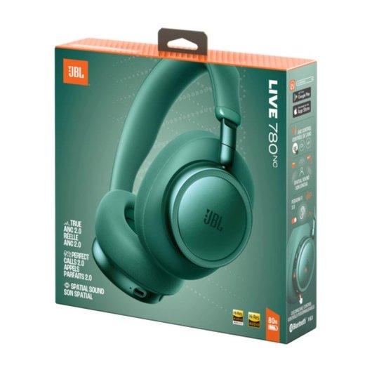 Casque JBL Live 780NC sans fil Bluetooth avec réduction de bruit active vert