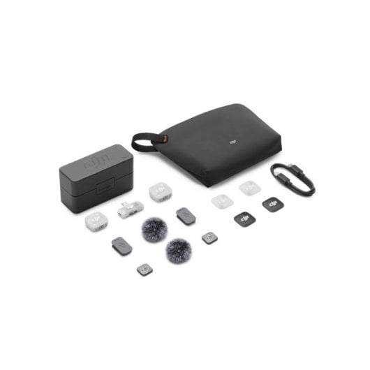 Microfone DJI Mic Mini 2 sem fios omnidirecional com 2 transmissores e estojo de carga