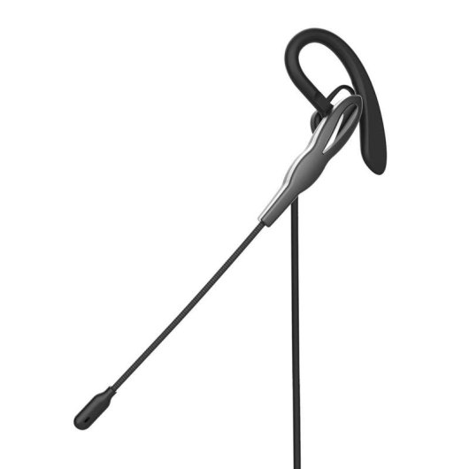 Auriculares Nedis CHSTUM210BK com cabo USB-C/A para escritório e chamadas, preto e cinza