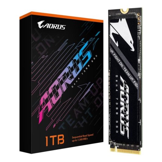 Disco Duro GIGABYTE AORUS Gen4 7300 1TB M.2 NVMe 7300MB/s DDR4 Cache