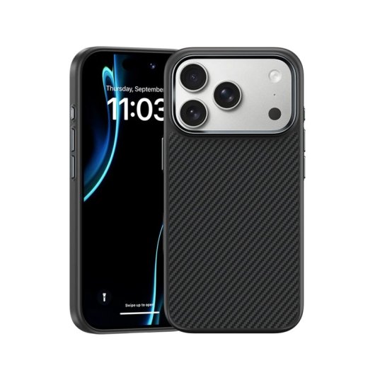 Benks Funda Para Iphone 17 Pro Max – Carcasa Con Magsafe De Fibra Kevlar 600d Negra, Ultrafina Con Botón De Cámara Y Protección Anticaídas Con Ajuste Preciso