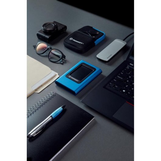 Disco Duro Kingston IronKey Vault Privacy 80 3,84TB SSD 250MB/s Azul táctil