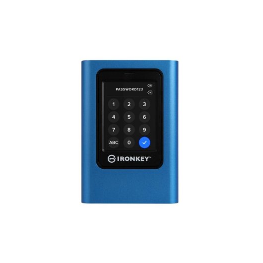Disco Duro Kingston IronKey Vault Privacy 80 3,84TB SSD 250MB/s Azul táctil