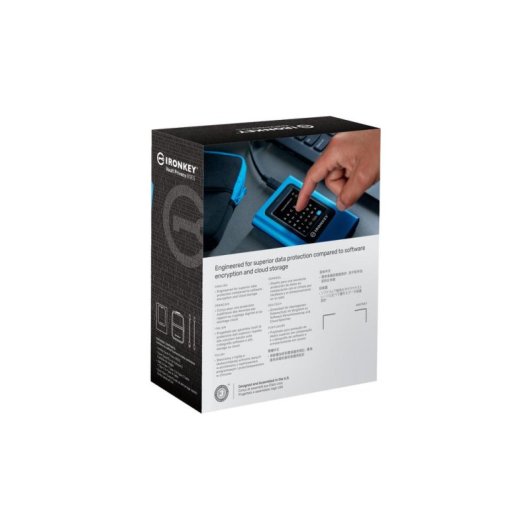 Disco Duro Kingston IronKey Vault Privacy 80 3,84TB SSD 250MB/s Azul táctil