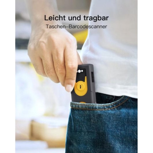 Escáner de códigos de barras Inateck BCST-42 Yellow Bluetooth USB 2D