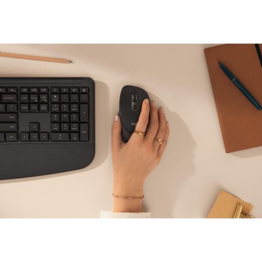 Maus Logitech M850 L Bluetooth 4000 DPI Schwarz Handballenauflage Multigerät