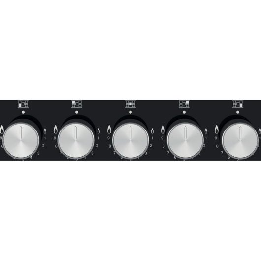 Piastra a gas Hotpoint HAGS 72S BK 4 zone Vetro Nero Integrata